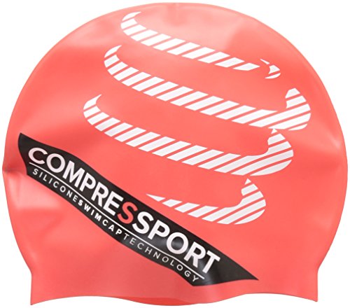 COMPRESSPORT Swimming Cap Gorro de natación, Unisex, Rojo, Talla Única