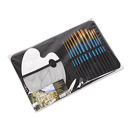 CONDA Artista conjunto de pintura con estuche paleta y 12 pinceles para acuarela pintura acrílica u oleo