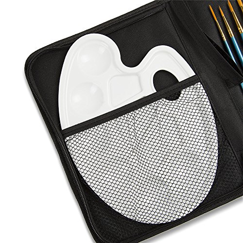 CONDA Artista conjunto de pintura con estuche paleta y 12 pinceles para acuarela pintura acrílica u oleo