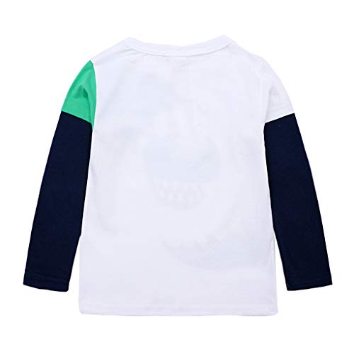 Conjunto Otoño Camiseta Manga Larga,JiaMeng Niño de Dibujos Animados Dinosaurio Remiendo Camisa Tops Trajes Ropa de Blusa Bebe niño Manga Larga Camisetas