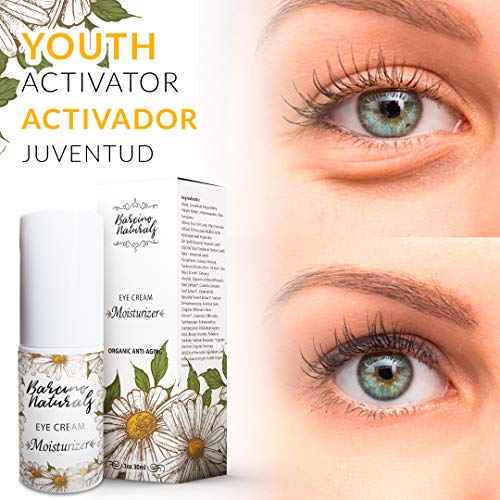 Contorno de Ojos Antiarrugas Bio Ecologico Organico Natural 30ml Crema Iluminador Corrector Parpados Lineas Expresion Mujer Hombre Hidratante Antifatiga Antiedad Antibolsas Antiojeras Orgánico Vegano