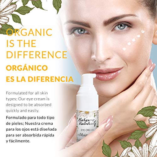 Contorno de Ojos Antiarrugas Bio Ecologico Organico Natural 30ml Crema Iluminador Corrector Parpados Lineas Expresion Mujer Hombre Hidratante Antifatiga Antiedad Antibolsas Antiojeras Orgánico Vegano