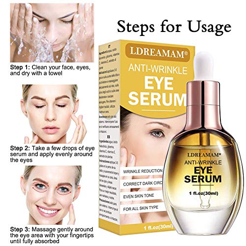 Contorno de ojos serum, crema de ojos antiarrugas, crema antiedad para los ojos contra las cercas, reduce las arrugas crema contorno de ojos.