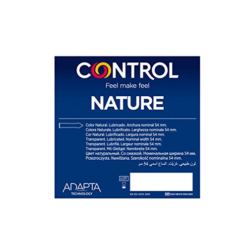 Control Nature Preservativos - Caja de condones con 144 unidades (pack grande ahorro) - Gama placer natural, lubricados, perfecta adaptabilidad.