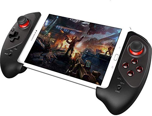 Controlador de Juego inalámbrico, PowerLead Gamepad actualizado Controlador de Juego retráctil inalámbrico Práctico Stretch Pad para Android/iOS - Juego Directo