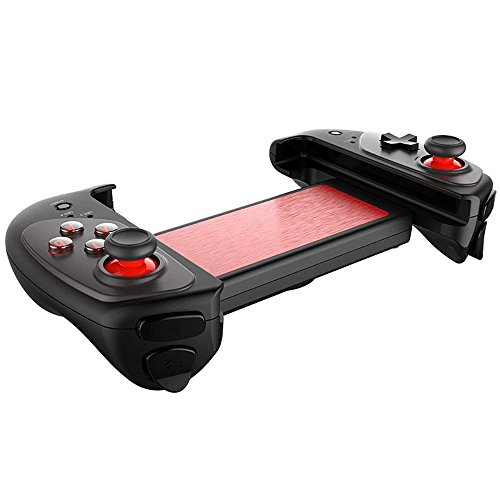 Controlador de Juego inalámbrico, PowerLead Gamepad actualizado Controlador de Juego retráctil inalámbrico Práctico Stretch Pad para Android/iOS - Juego Directo