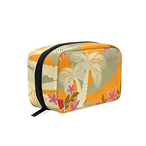 COOSUN - Bolsa de maquillaje hawaiana para mujer