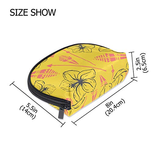 COOSUN - Bolsa de maquillaje universal para mujer, diseño de flores hawaianas