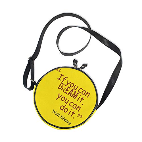 COOSUN If You Can Dream It Do - Bandolera redonda para hombro, bolso de hombro para niños y mujeres
