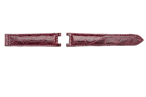 Correa de piel de cocodrilo auténtica para Cartier Pasha Correa burdeos