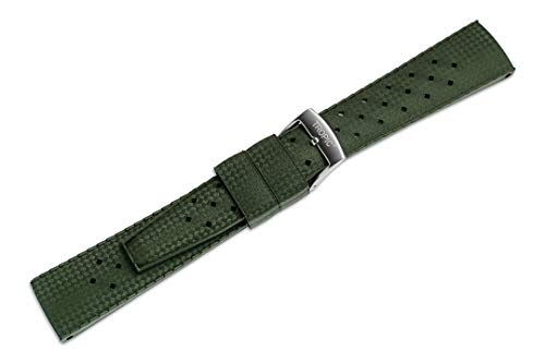 Correa de reloj de goma Tropic (20 mm, color verde OTAN)
