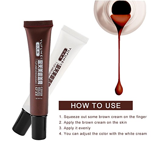 Corrector de tatuajes maquillaje,corrector de cicatrices a prueba de agua profesional Esconder manchas de nacimiento maquillaje para arriba poner crema