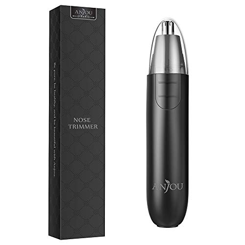 Cortapelos Nariz y Oreja - Profesional Nose Hair Trimmer con LED Hojas de Acero Inoxidable de Doble Borde de Anjou Afeitadora para Nariz Oído y Pelo Facial Cabeza Desmontable Lavable