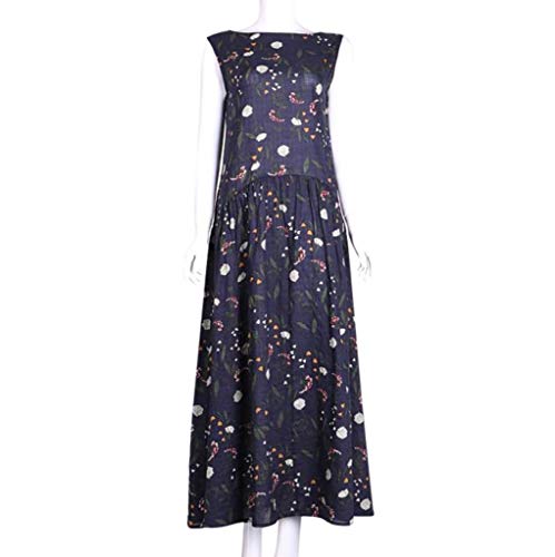 COZOCO Mujer Verano De Playa Vestido De Verano Vestido Verano Mujer Camiseta AlgodóN Casual Tallas Grandes Vestido De Tallas Grandes De Playa