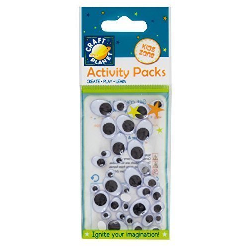 Craft Planet- Pegatinas de Ojos ondulados, Color Negro y Blanco (docrafts CPT 6671108)
