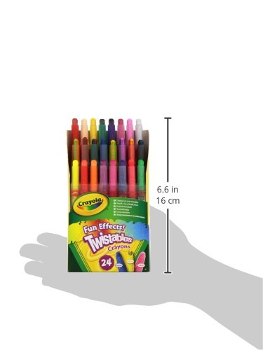 CRAYOLA 24ct Mini Twistable - Ceras de Colores con Efectos Especiales (24 Unidades)