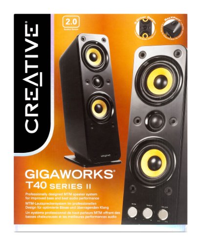 Creative Labs GigaWorks T40 Series II - Altavoces (PC, 32 W, 50-20000 Hz), Negro