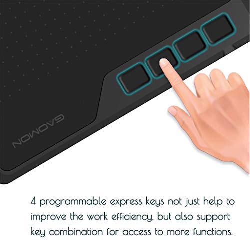 Creative-Stift-Display con el software libre, con un determinado Stift 8,30 * 6,85 * 0,31 aduanas Full HD (1920 x 1080), ideal para la oficina remota y Online-Training (negro)