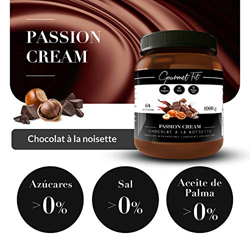 Crema de Cacao y Avellanas Hiperproteica sin Azucares ni grasas saturadas - Sin aceite de palma - formato 1KG Increíble Sabor (Avellanas)