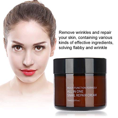 Crema de Cara de Caracol 92% Extracto de Secreción de Caracol Reparación Facial Crema Blanqueadora Blanqueadora Eliminación de Arrugas Anti-envejecimiento Hidratante de La Piel 75ml