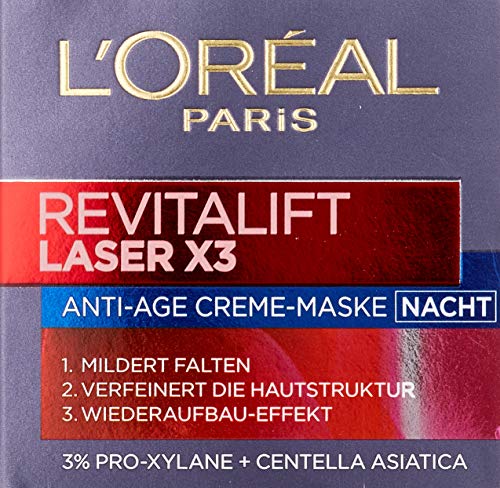 Crema de noche RevitaLift Laser X3 con muestra de crema de día de L'Oréal Paris