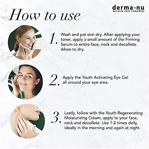 Crema facial anti-edad por Derma-nu – Mejor crema humectante – Tratamiento para la piel para el daño por el sol y arrugas - 2oz