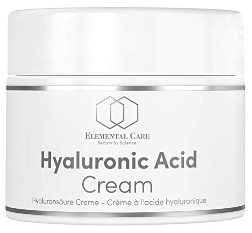 Crema Facial de Acido Hialuronico Vegano 50ml de la Más Alta Calidad - Crema Antiarrugas para Mujer y el Contorno de Ojos con Vitamina E - Cosmetica Natural Hecho en Alemania