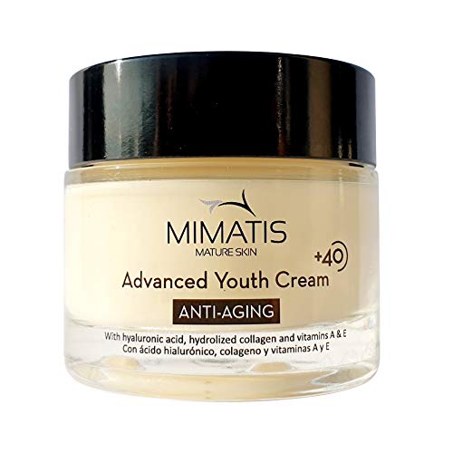 Crema Facial Para Mujer Piel Madura +40-Cara y Cuello-Hidratante-Antiarrugas-Lifting Natural-Piel Luminosa,Firme y Tersa-Ácido Hialurónico Puro+Colágeno+Vitamina A,E+Extractos-No Grasa-De España