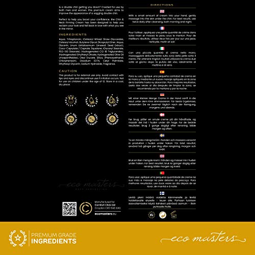 Crema Facial Reafirmante y Antiarrugas Natural Para el Cuello | Antiedad Para Noche y Día | Lifting Hidratante para la Piel | Para Evitar la Papada y Arrugas del Cuello | EcoMasters de WeightWorld |