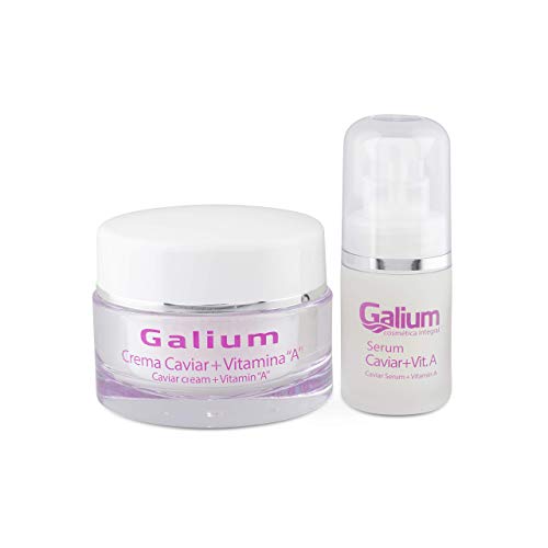 Crema Hidratante CAVIAR + Serum CAVIAR | Vitamina A | Tratamiento Facial PREMIUM | Anti Edad | Reafirma, Nutre y Repara.
