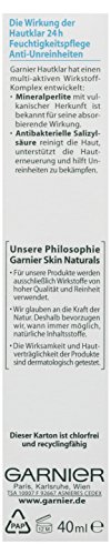 Crema hidratante facial de Garnier 24 h anti impurezas para pieles grasas, 3 botes de 40 ml.