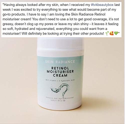 Crema hidratante para rostro con retinol de alta resistencia, ácido hialurónico y vitamina C, producto en Reino Unido, crema facial y ojos – antienvejecimiento/arrugas