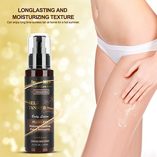 Crema para el cuerpo Loción bronceadora sin sol Hidratante Ingredientes naturales orgánicos Mejor bronceador Bronce ligero, mediano u oscuro gradual para el cuerpo y la cara