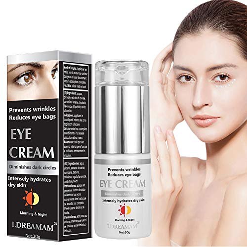 Crema para los Ojos,Contorno Ojos,Crema Contorno Ojos,Eye Cream,Contorno de Ojos Antiarrugas, Anti-edad para ojeras,bolsas,patas de gallo e hinchazón