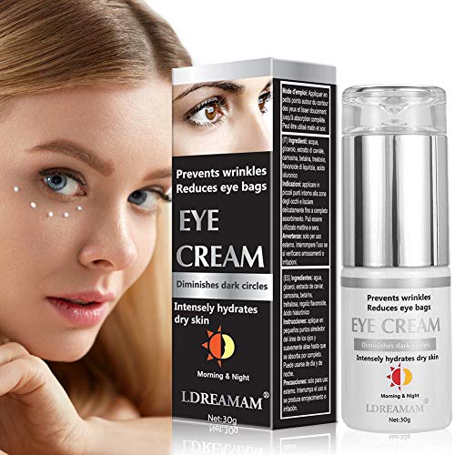 Crema per Occhiaie,Crema Ojos Antiarrugas,Tratamiento para las bolsas de los ojos al instante para hombre y mujer Gallos e Hinchazón Anti-edad y efecto Lifting