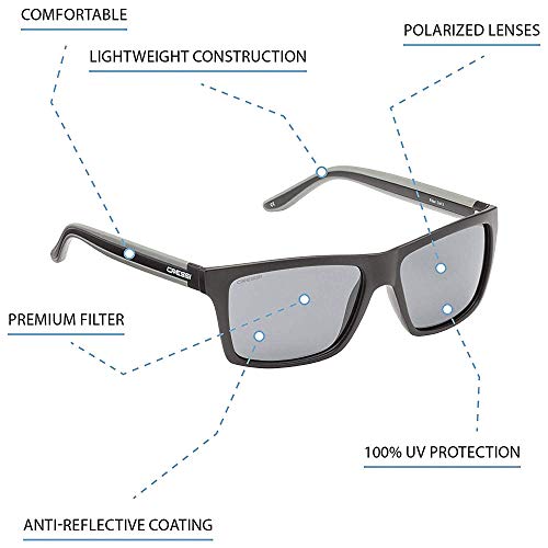 Cressi Rio Sunglasses Gafas de Sol Deportivo Polarizados, Unisex Adultos, White Azul/Lentes espejadas Azul, Talla única