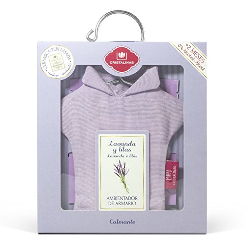 CRISTALINAS. Ambientador Percha para Armario. Mas de 8 semanas de duración. Cerámica Sólida. Aroma (Aroma Limpio)