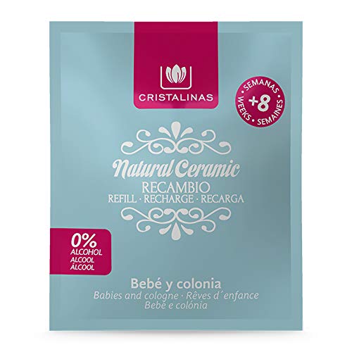 CRISTALINAS. Recambio cerámica de Ambientador Percha para Armario. Mas de 8 semanas de duración. Cerámica Sólida. Aroma (Bebe y Colonia)