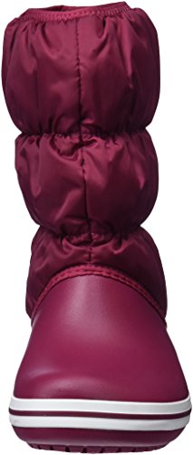 Crocs Winter Puff Boot, Botas de Nieve para Mujer, Rojo (Pomegranate/White), 38/39 EU