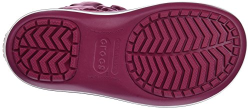 Crocs Winter Puff Boot, Botas de Nieve para Mujer, Rojo (Pomegranate/White), 38/39 EU