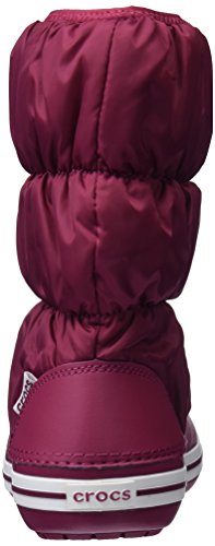 Crocs Winter Puff Boot, Botas de Nieve para Mujer, Rojo (Pomegranate/White), 38/39 EU
