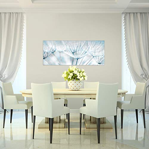Cuadro en Lienzo Flores de diente de león 100 x 40 cm - XXL Impresión Material Tejido no Tejido Artística Imagen Gráfica Decoracion de Pared - 1 pieza - Listo para colgar - 209812b