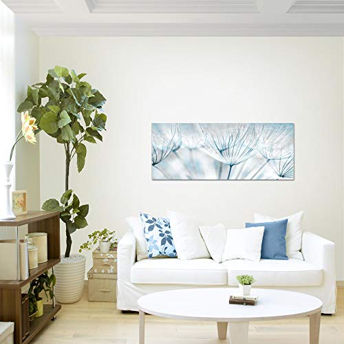 Cuadro en Lienzo Flores de diente de león 100 x 40 cm - XXL Impresión Material Tejido no Tejido Artística Imagen Gráfica Decoracion de Pared - 1 pieza - Listo para colgar - 209812b