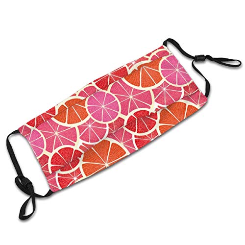 Cubierta de nariz reutilizable unisex Frutas Funky Grapefruit Citrus Print Tapones para el polvo Tapones para los oídos ajustables