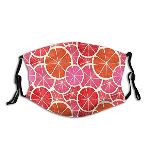 Cubierta de nariz reutilizable unisex Frutas Funky Grapefruit Citrus Print Tapones para el polvo Tapones para los oídos ajustables