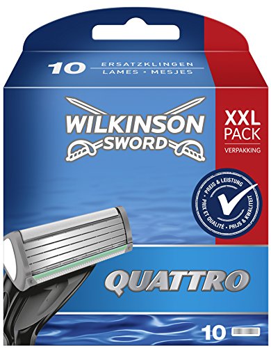 Cuchillas de afeitar Wilkinson Sword Quattro, 10 Unidades