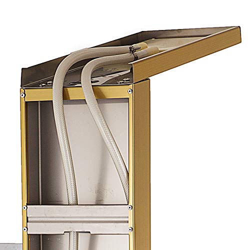 Cueffer Panel de Ducha de Acero Inoxidable Columna de Hidromasaje 5 en 1 Columna de Hidromasaje para Hogar Hotel (separado, dorado)