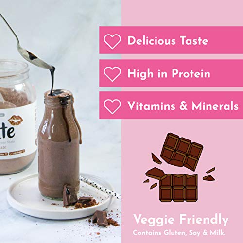 Cute Nutrition Batido Sustitutivo de Comida Sabor Chocolate para el Control de la Pérdida de Peso en Polvo Bebida Dietética para Mujer Bote de 500 g