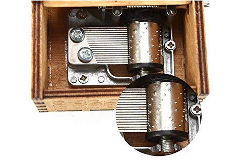 Cuzit Audrey Hepburn Caja de música – Desayuno en la Caja de música Antigua Tallada de Tiffany – Manivela de Madera Caja Musical de Juguete