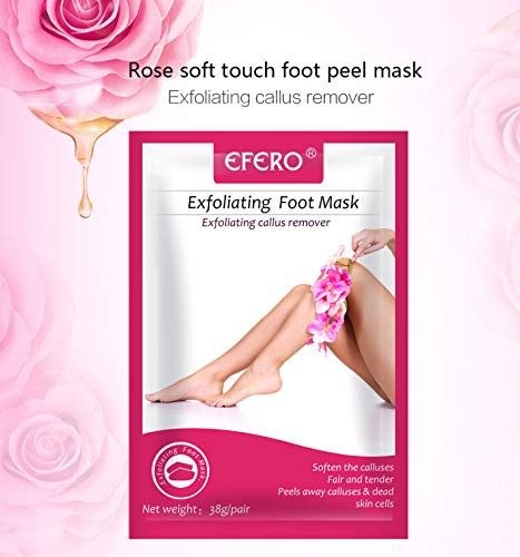 Damaila Efero Foot Peel Mask, 1 par de mascarilla blanqueadora suave y lisa para pies, reparación de mascarillas exfoliantes para pies Rough Repair